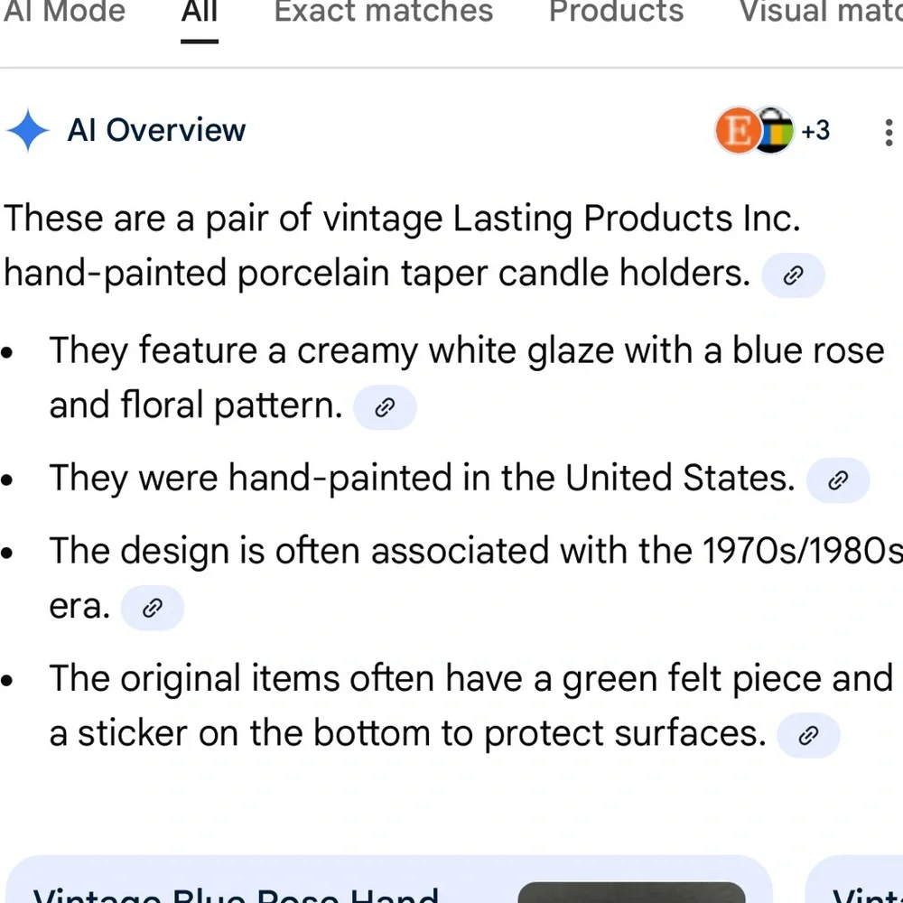 Vintage Hand-Painted Porcelain Candle Holders